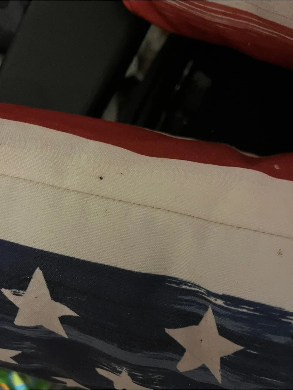 Pottery Barn Set of 2 American Flag Lumbar Pillows 24x14 Discontinued Patriotic